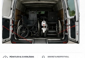 Gesicherte Reha-Hilfsmittel im Transporter